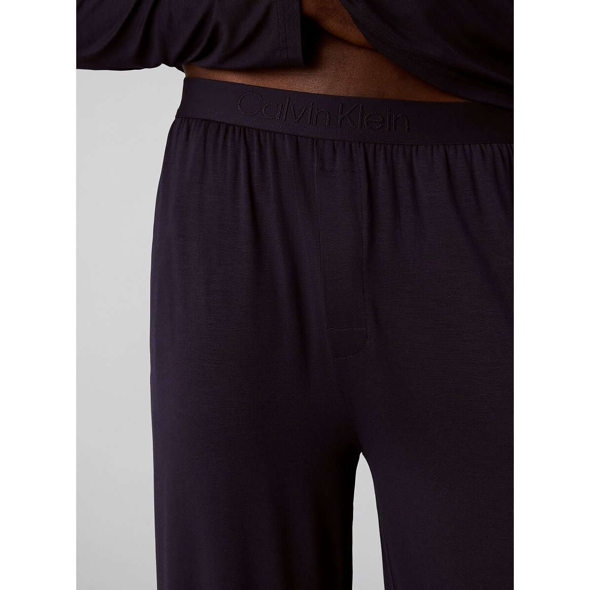 Pigiama intero, lungo, in modal blu scuro, CALVIN KLEIN UNDERWEAR