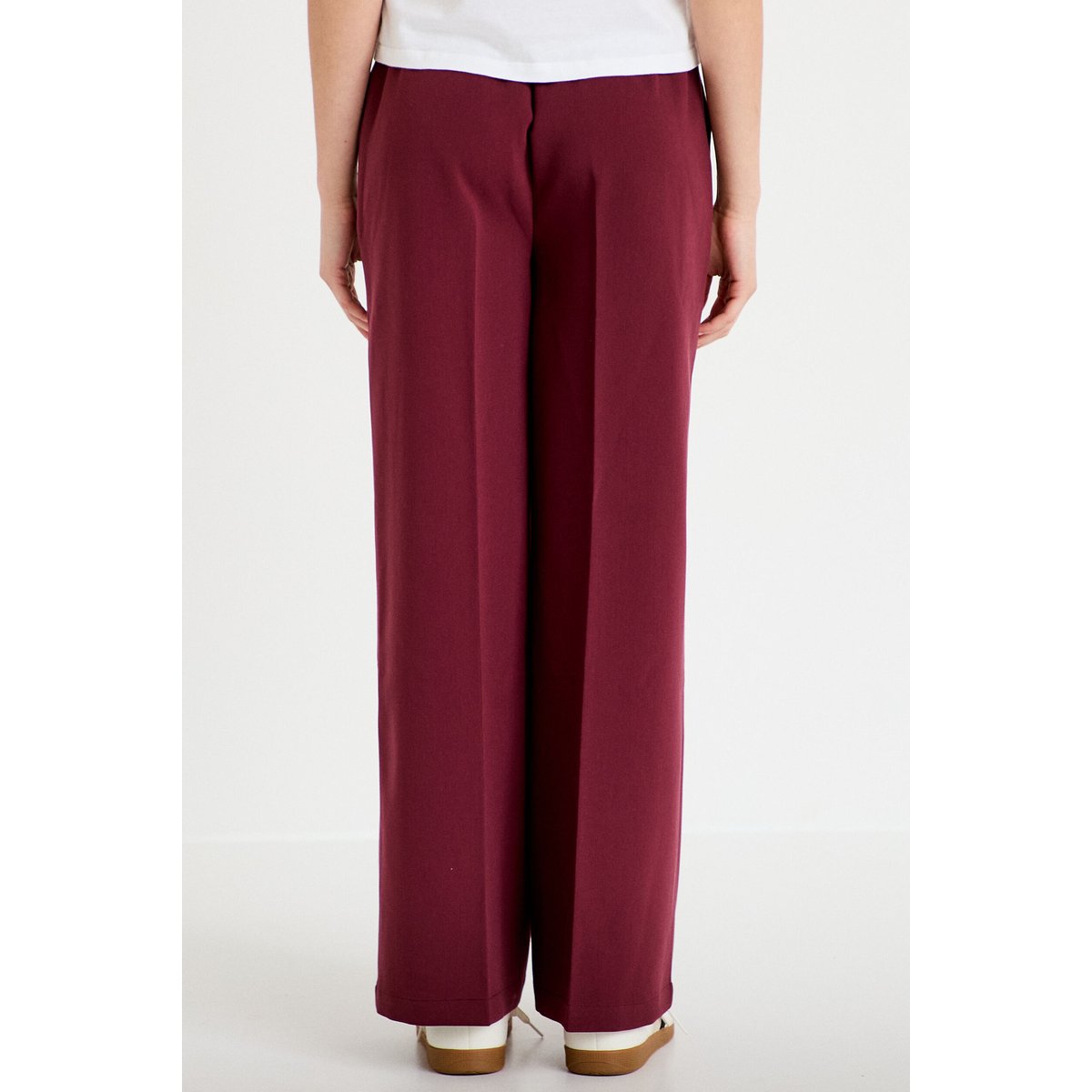 Pantalon city large violet foncé, CACHE CACHE
