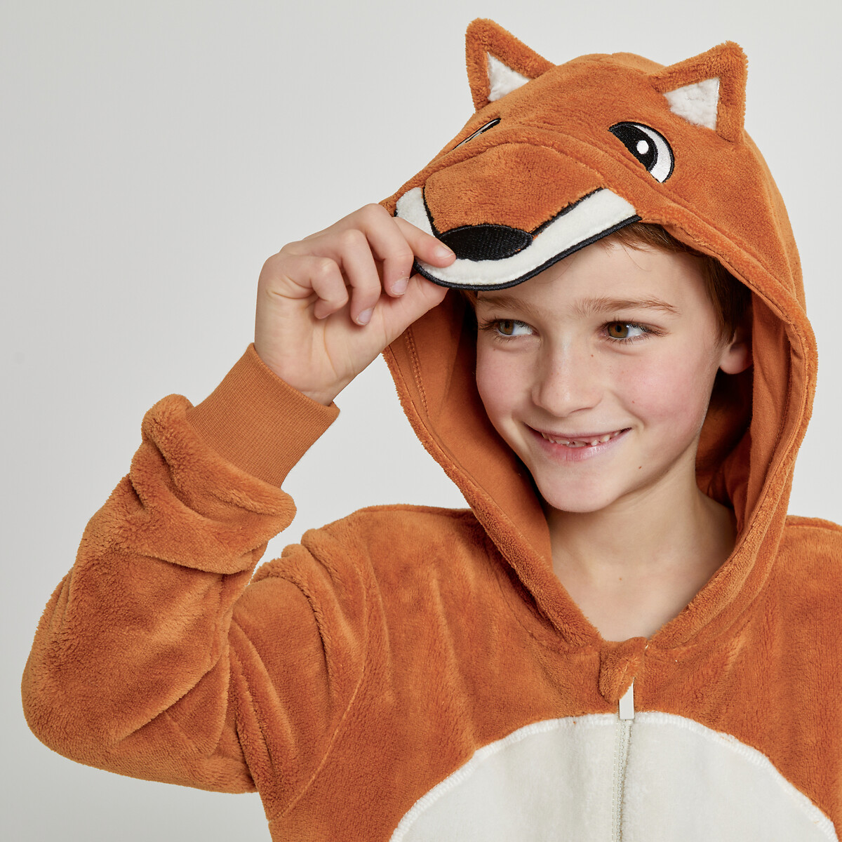 Surpyjama à capuche renard camel, LA REDOUTE COLLECTIONS