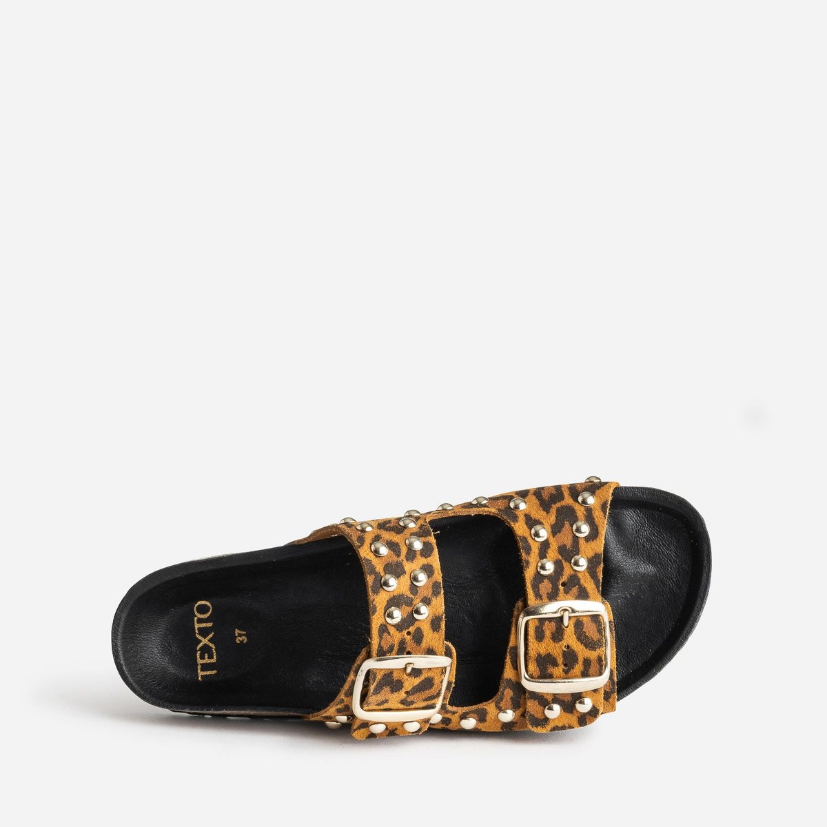 Mule en cuir ATHIA leopard, TEXTO