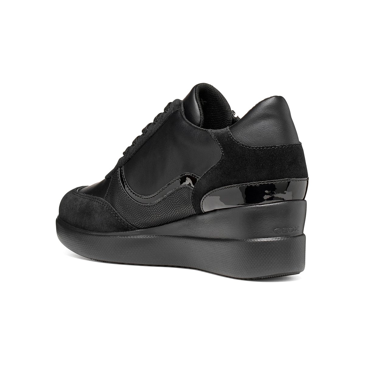 Baskets respirantes compensées, STARDUST noir, GEOX