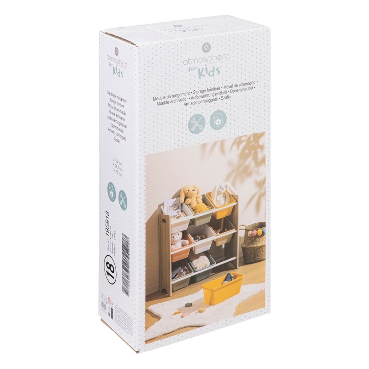 Meuble de rangement 9 bacs Play blanc, ATMOSPHERA