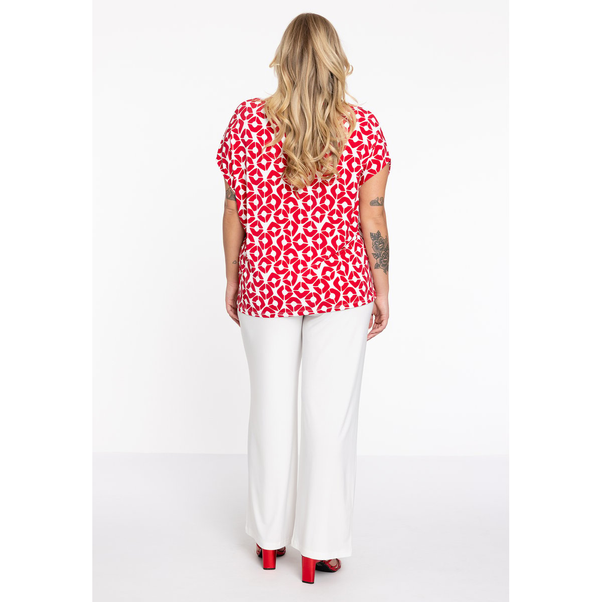 T-shirt avec manches courtes rouge, YOEK