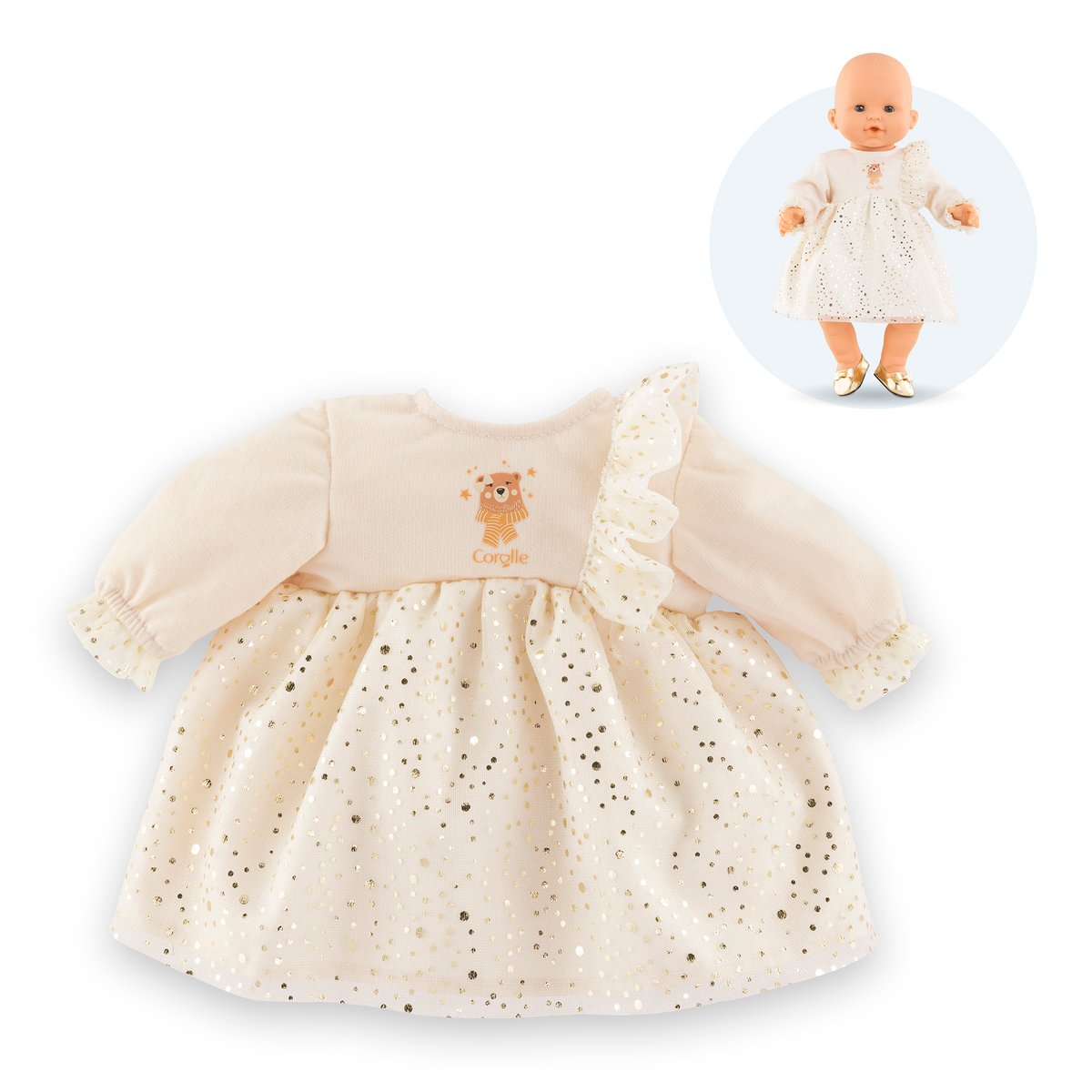 Robe Forêt Enchantée pour poupon 36 cm couleur unique, COROLLE