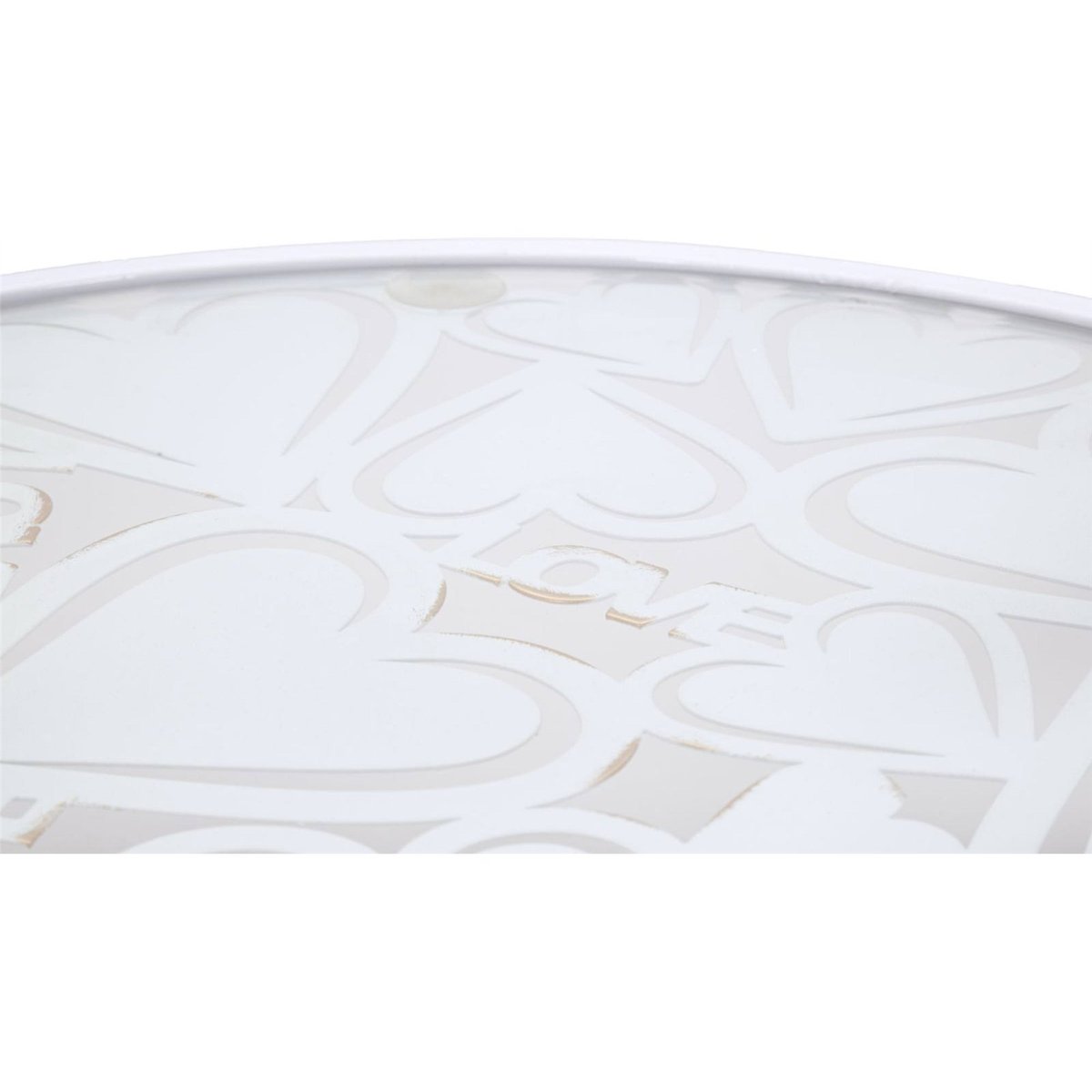 Duo de tables rondes en verre et fer GLAM blanc, RECOLLECTION