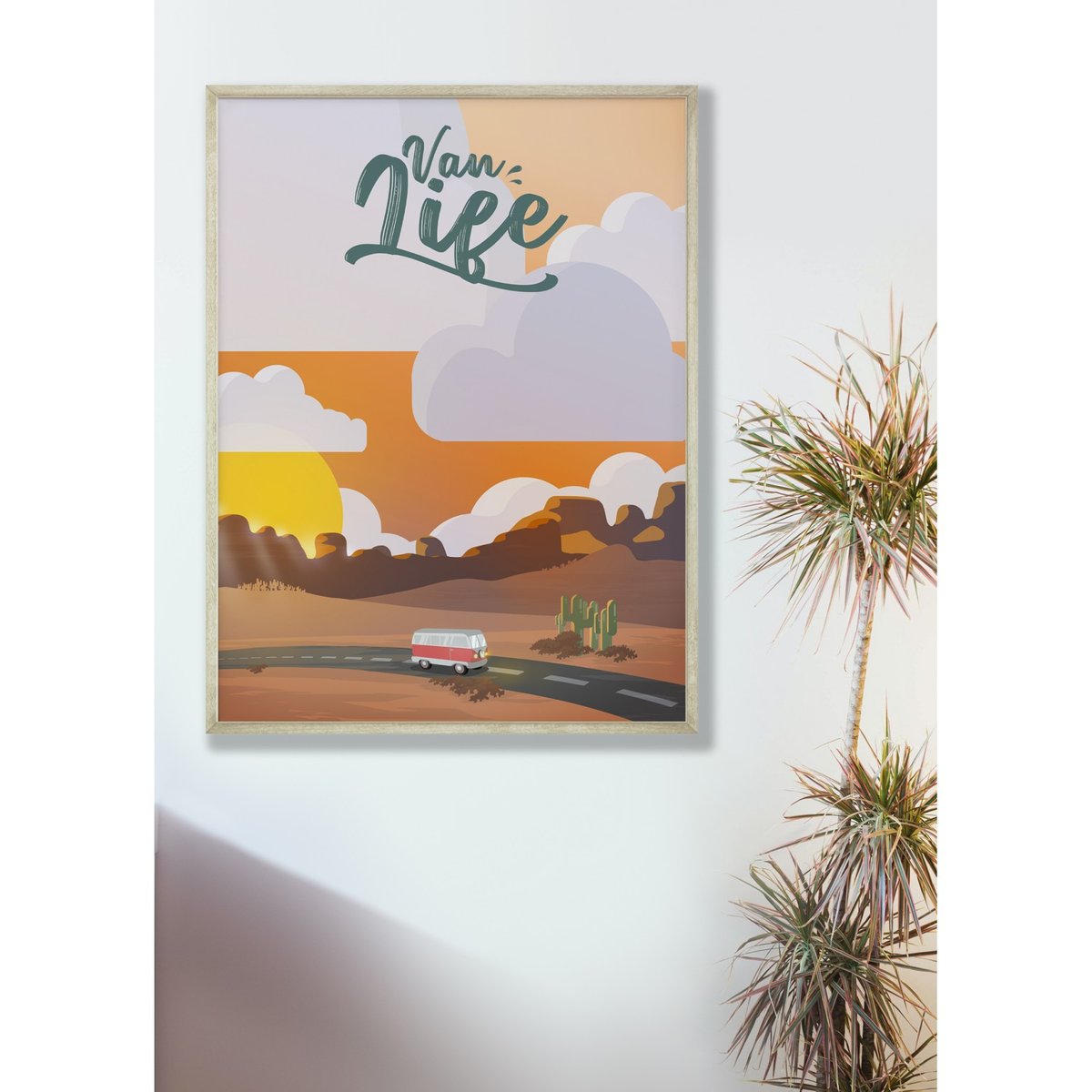 Affiche Van Life blanc, L'AFFICHERIE