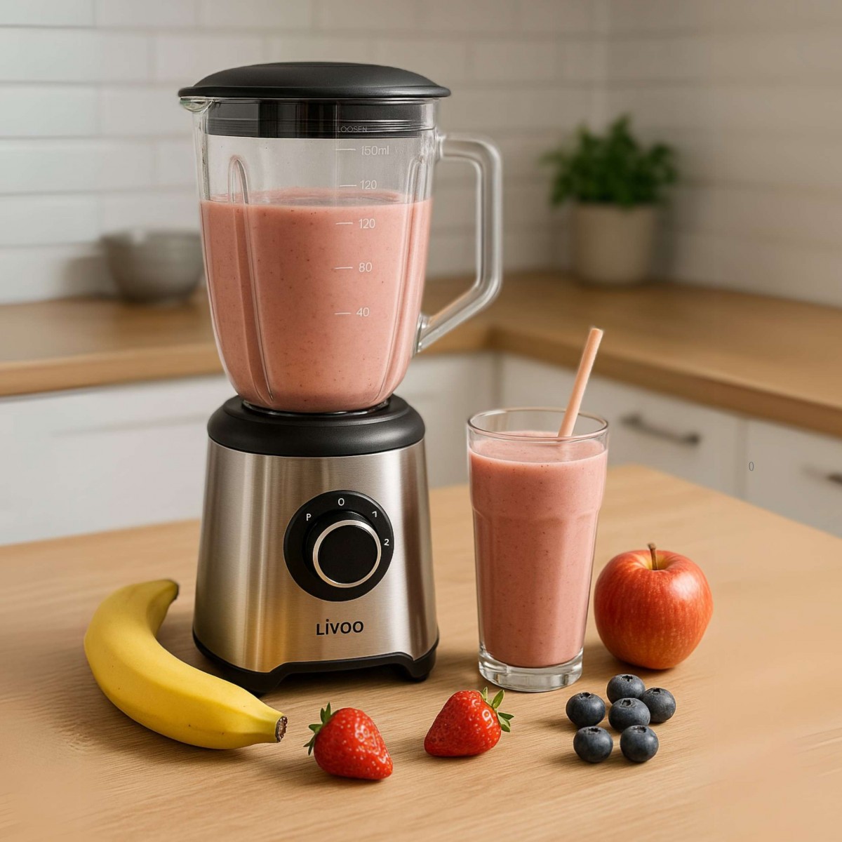 Blender 1,5 L couleur unique, LIVOO