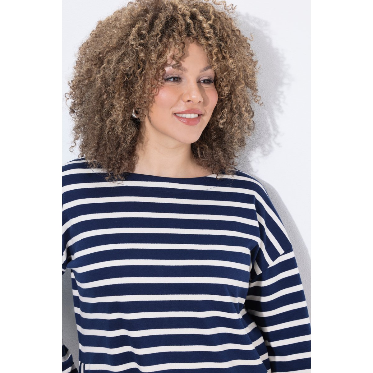 T-shirt à rayures, coupe oversize bleu encre, ULLA POPKEN