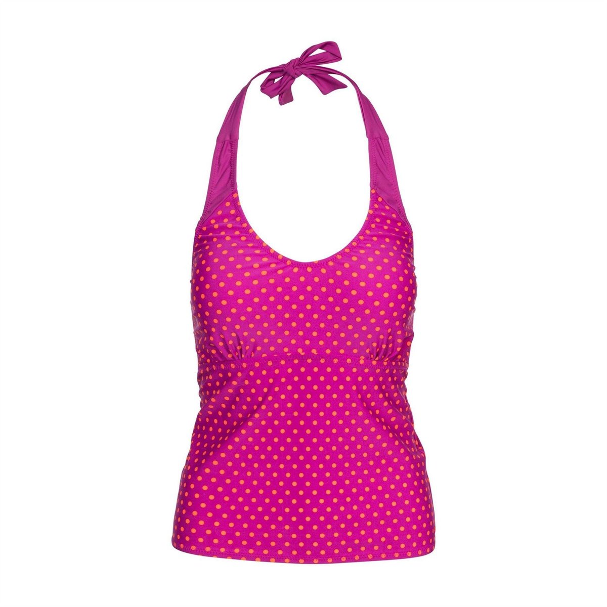 Haut de tankini dos nu motif/style à pois violet, TRESPASS