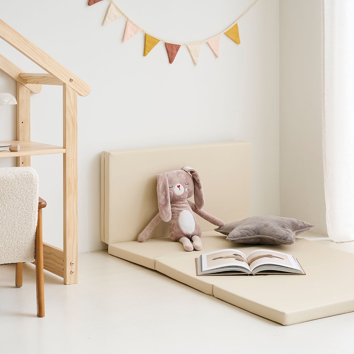 Tapis de gymnastique pliable beige, PETITE AMELIE