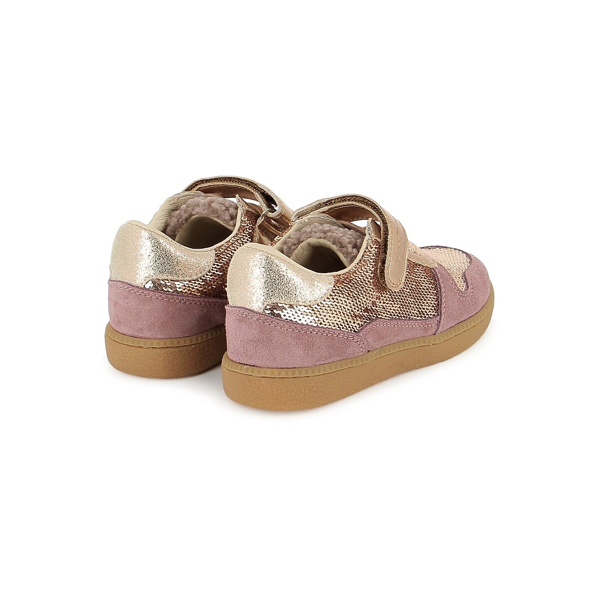 Baskets à lacets élastiqués et scratch, KIX LO CONNECT rose, SHOO POM