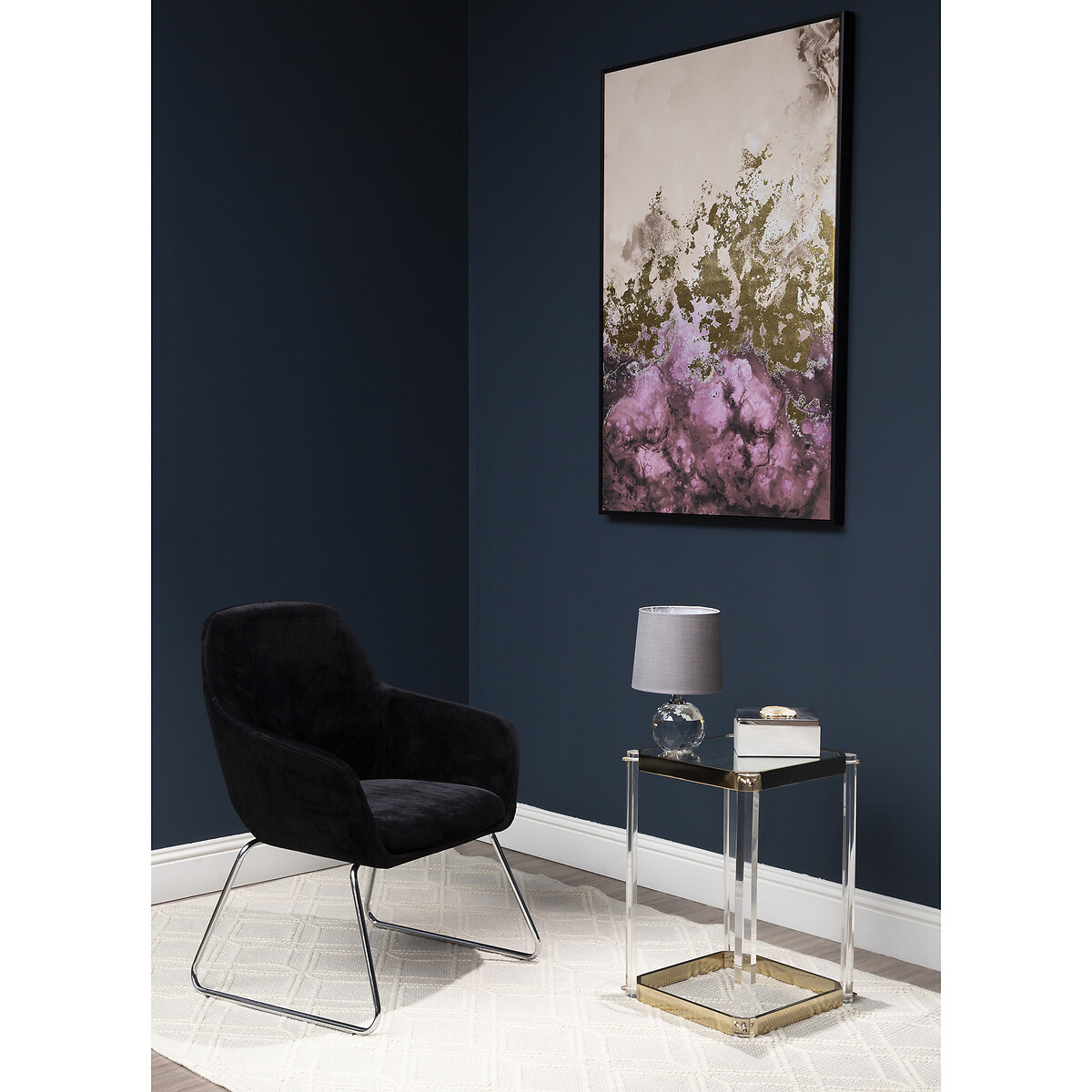 Astratto Cream and Mauve Framed Wall Art cream, FIFTY FIVE SOUTH