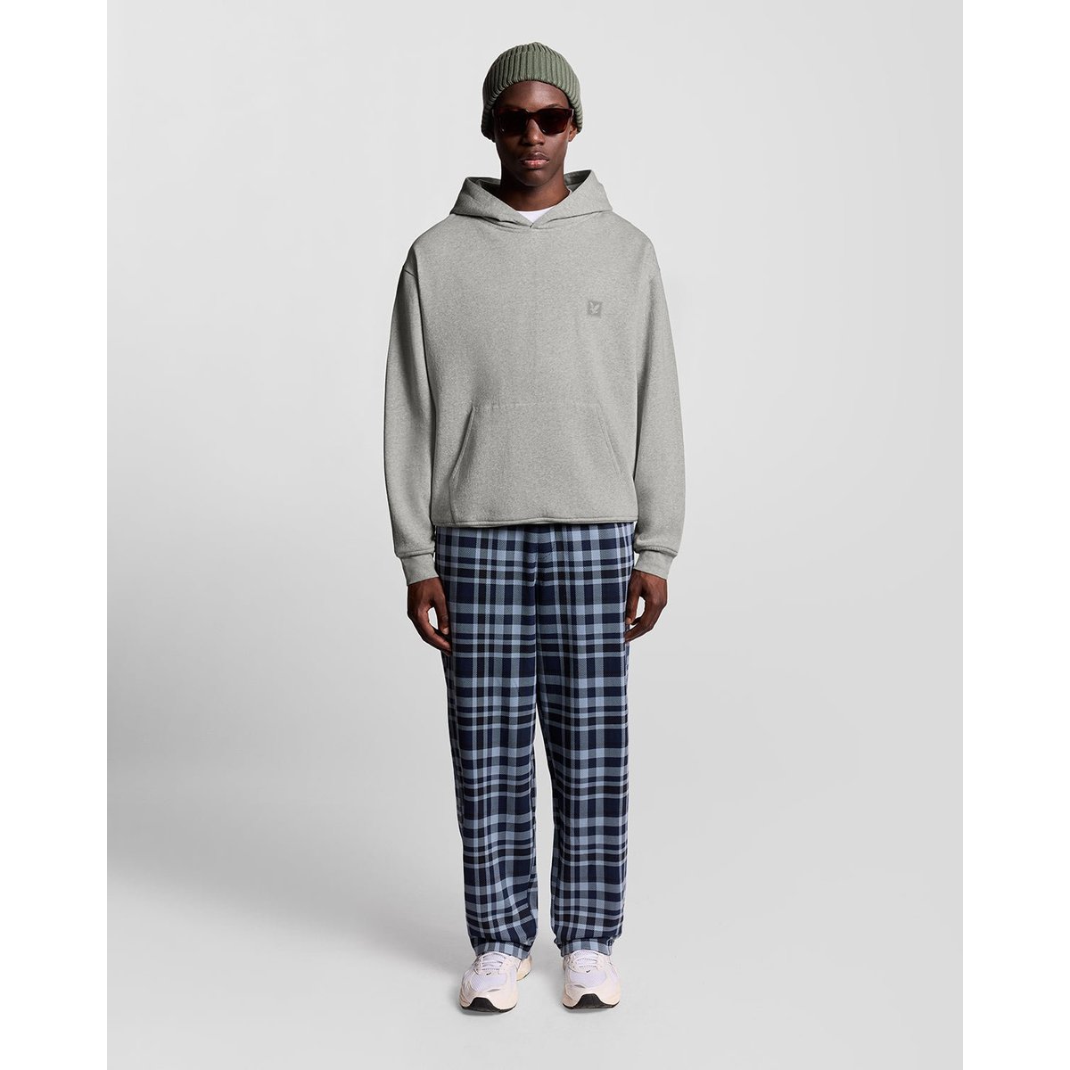 Sweat à capuche à enfiler lounge gris clair chiné, LYLE & SCOTT