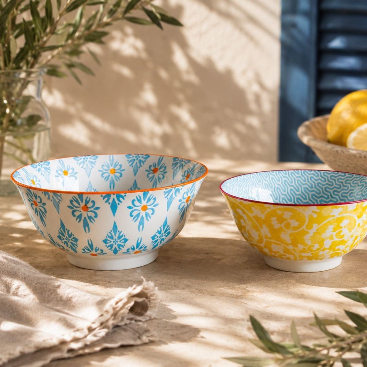 Lot de 6 grands bols design 1, SABAE multicolore, ARTIME