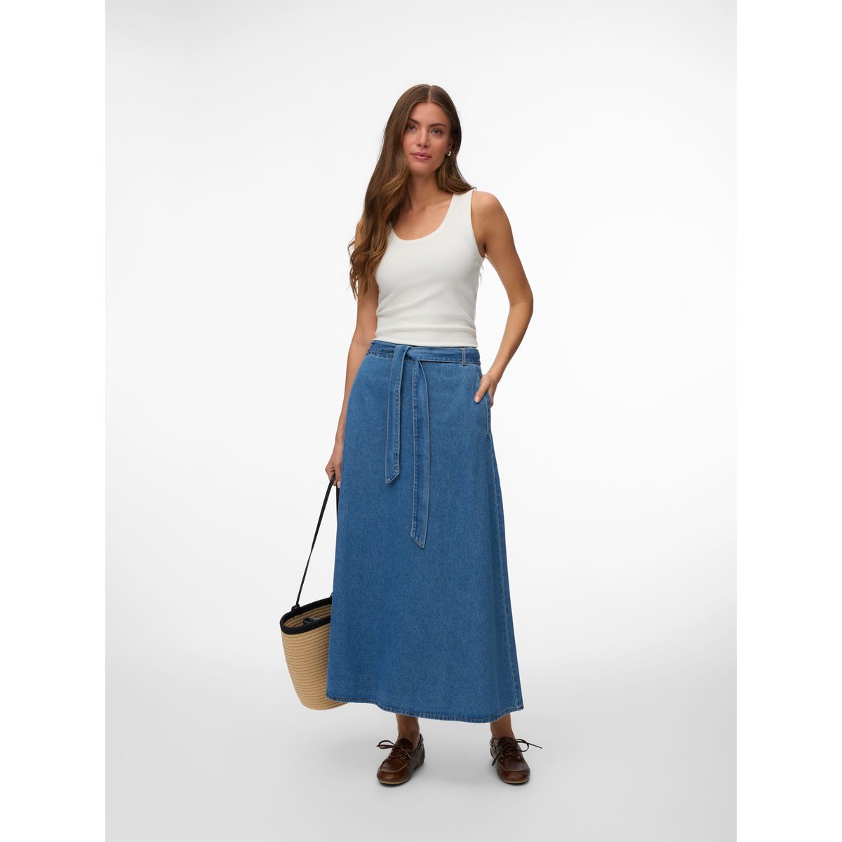 Jupe En Denim medium blue denim 1, VERO MODA