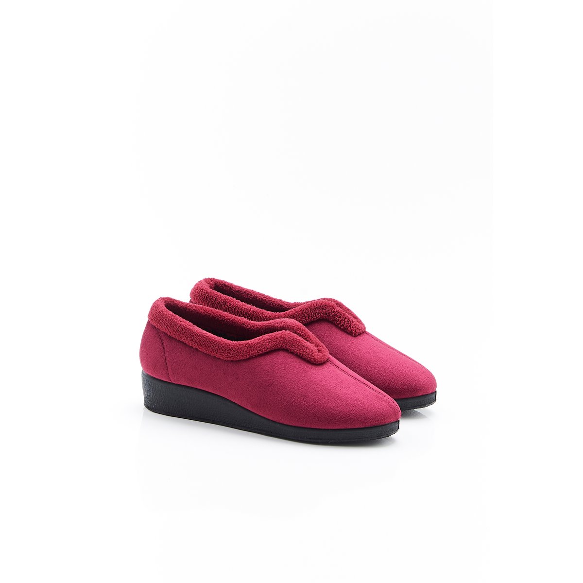 Chaussons Thermolactyl en velours rouge, DAMART