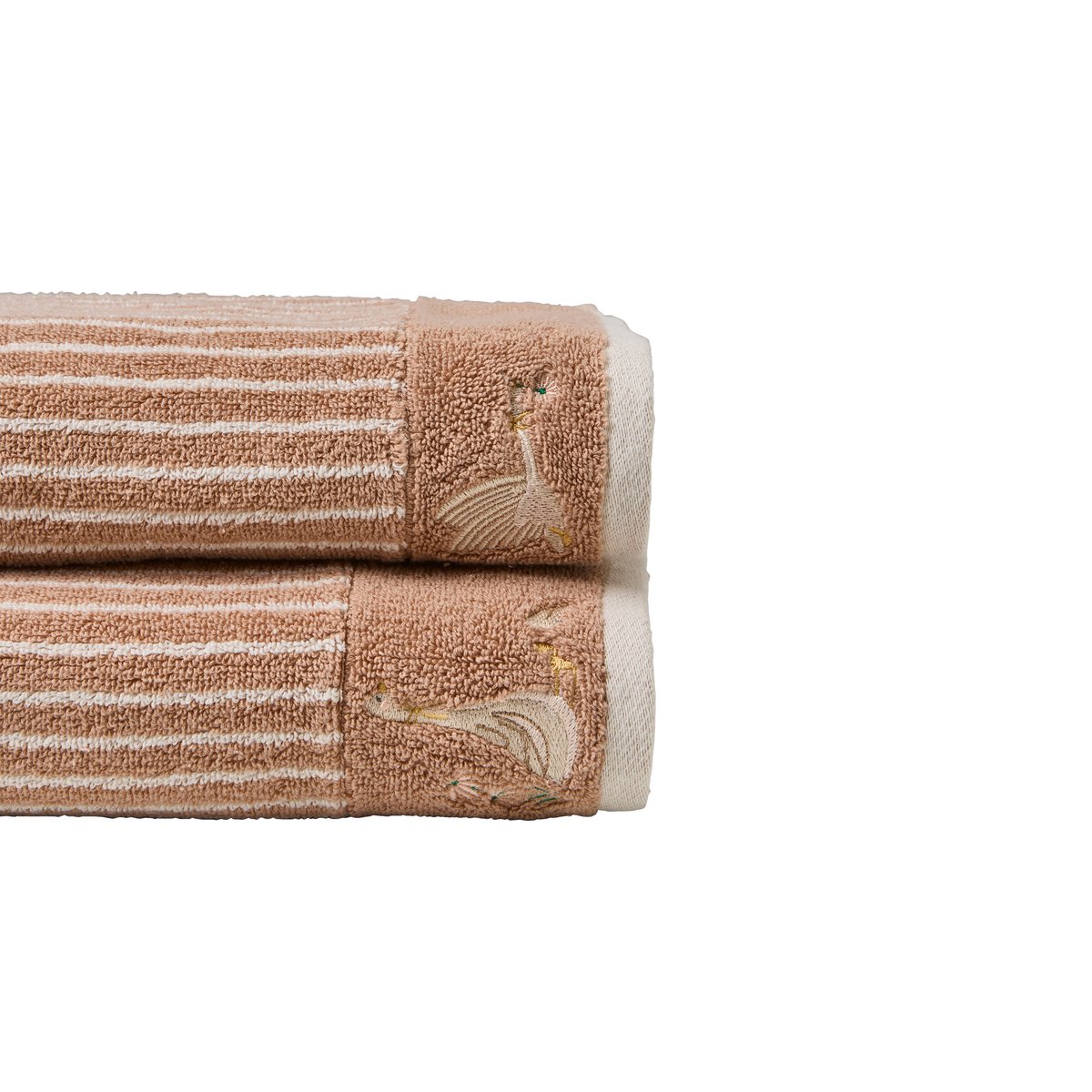 Drap de bain coton bio CÉLESTINE moka, CARRE BLANC
