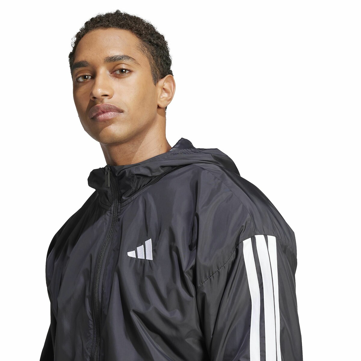 Giacca a vento Essentials a 3 bande nero , ADIDAS SPORTSWEAR
