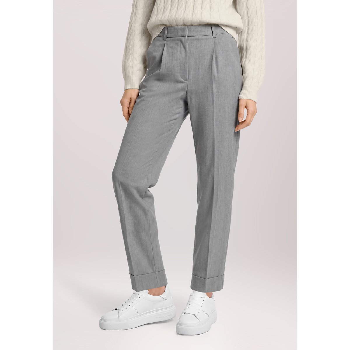 Pantalon pour bottes à plis repassés grey melange, BETTY & CO
