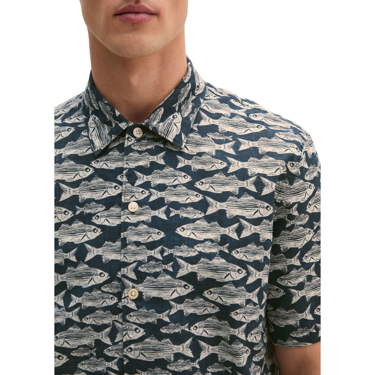 Chemise regular en popeline de coton bio bleu clair, MARC O'POLO