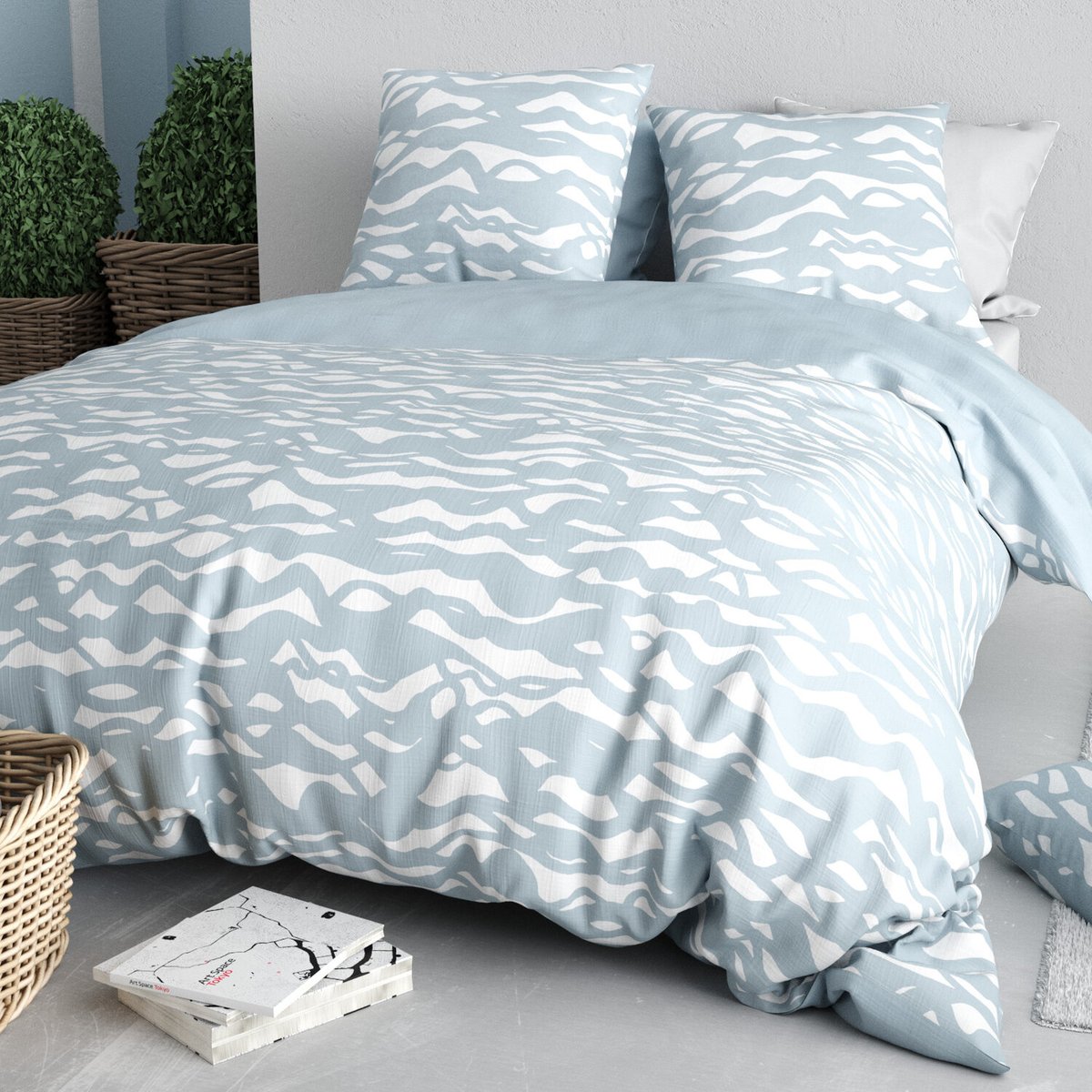 Parure housse de couette 100% coton, NORDIC imprime, C DESIGN HOME TEXTILE