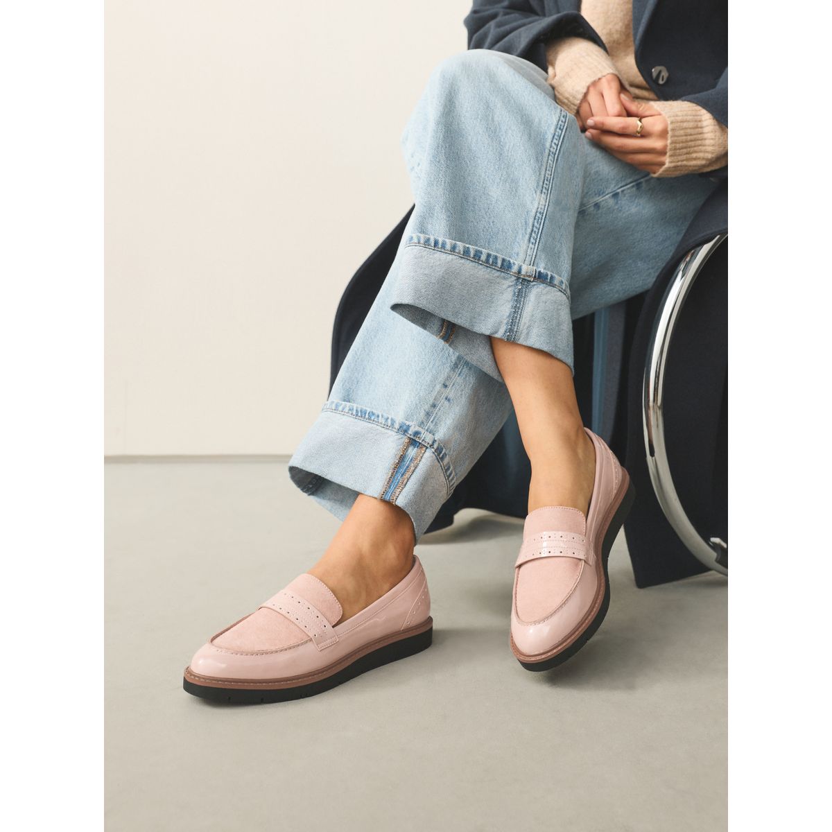 Mocassins richelieu forever comfort® rose, NEXT