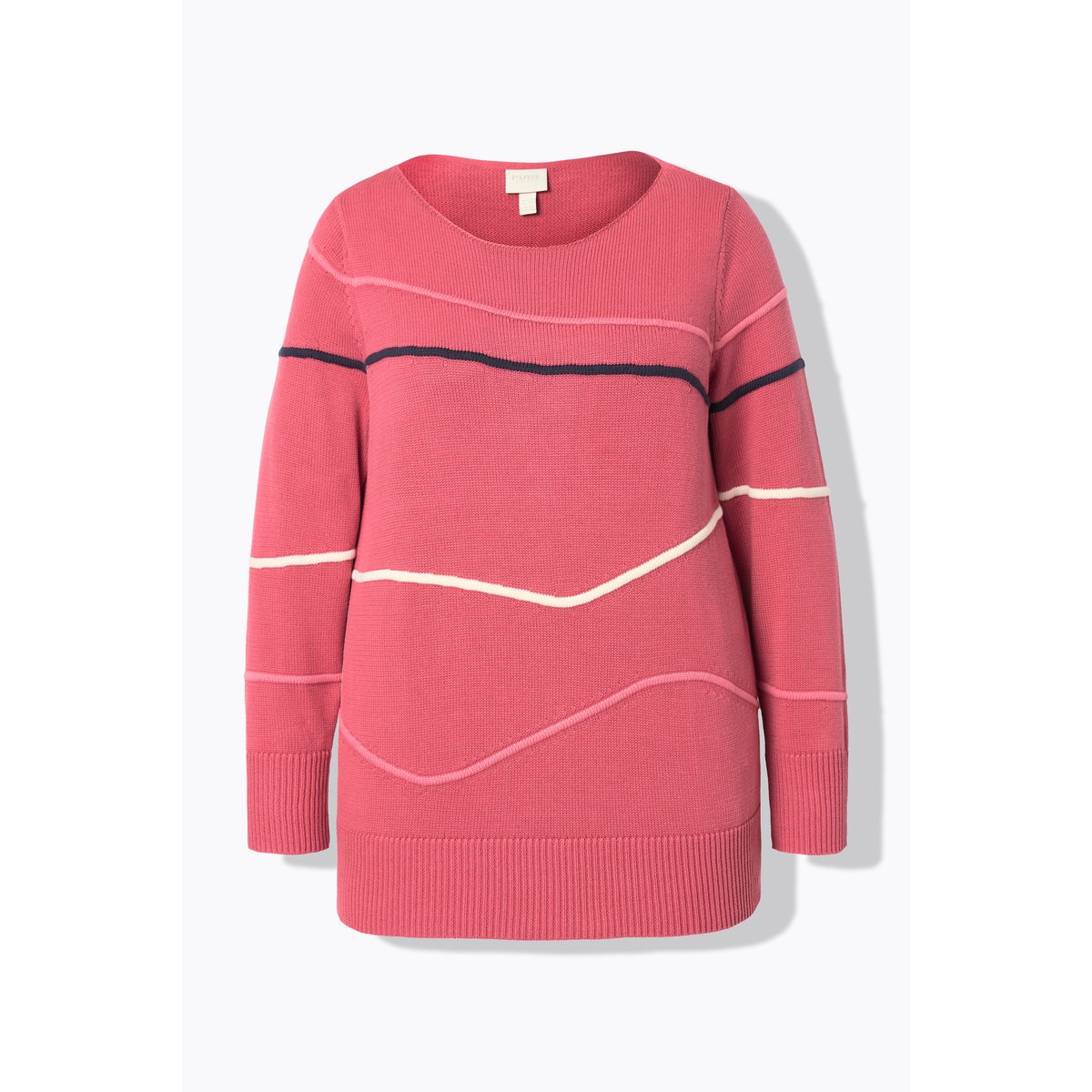Pull en coton bio framboise, ULLA POPKEN