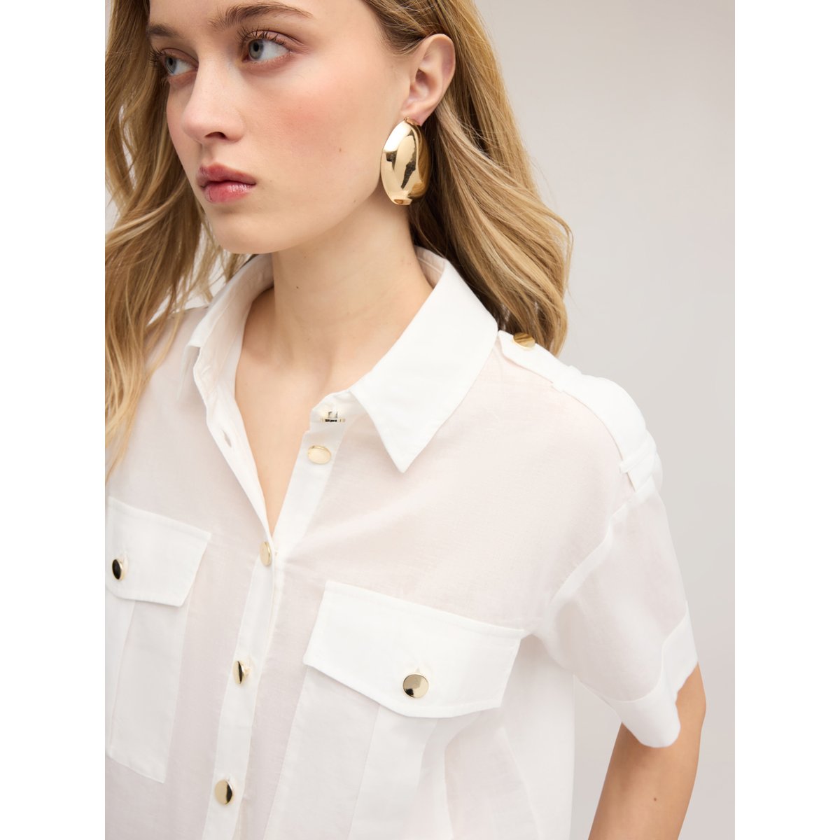 Chemise avec poches blanc, MOTIVI