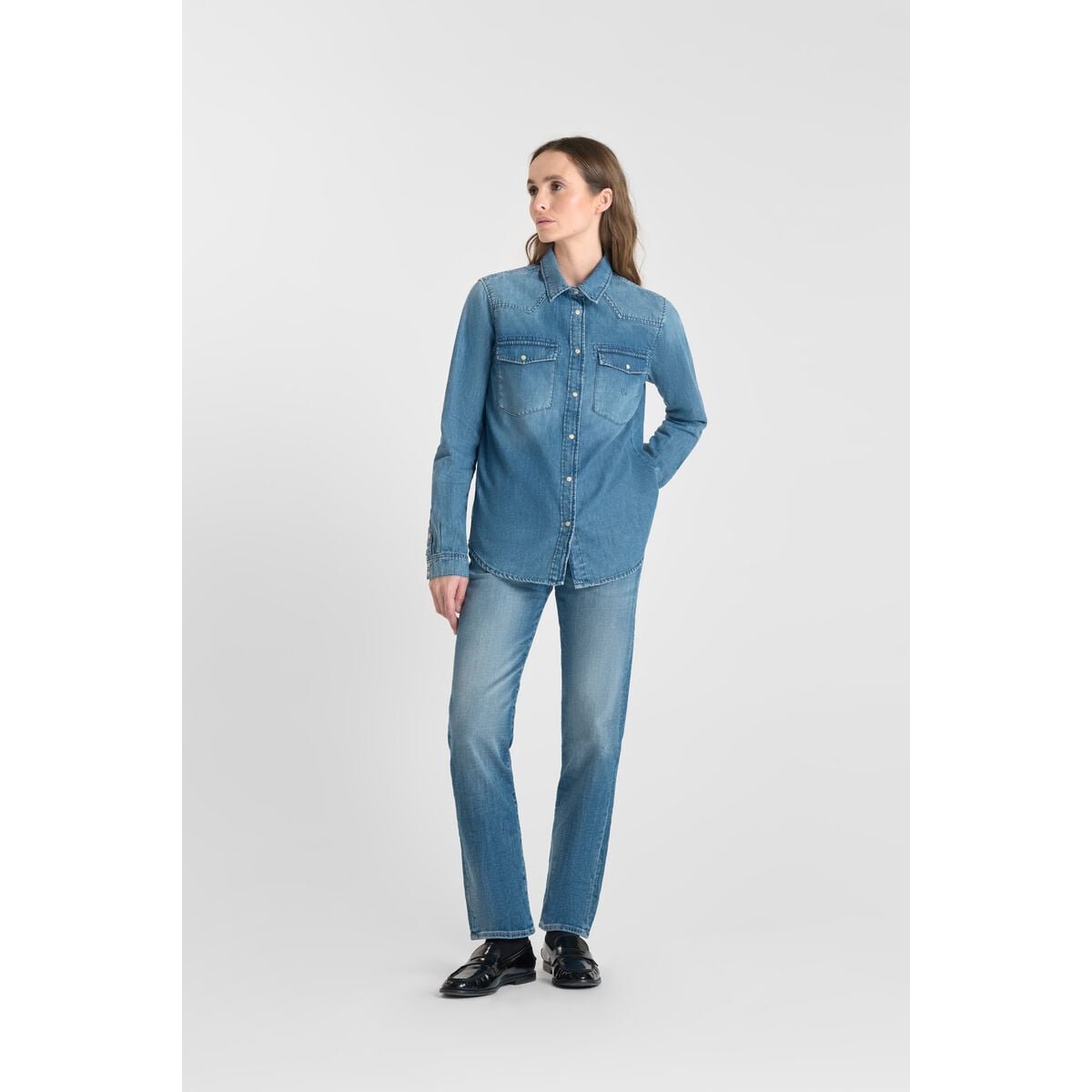 Chemise en jeans BARBARA blue, LE TEMPS DES CERISES