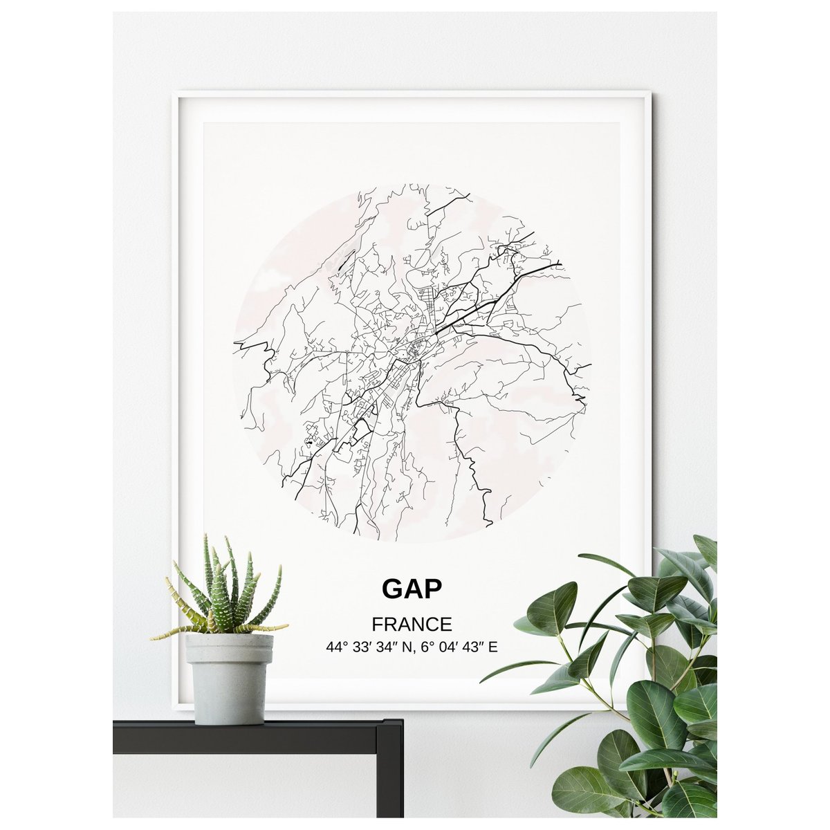 Affiche Carte Gap blanc, L'AFFICHERIE