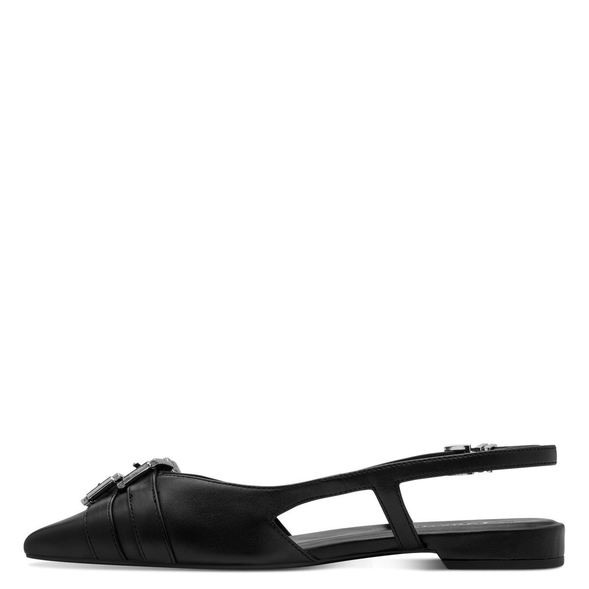 escarpin en cuir noir, TAMARIS