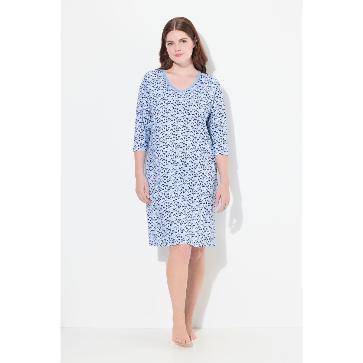 Lot de 2 T-shirts de nuit bleu clair, ULLA POPKEN