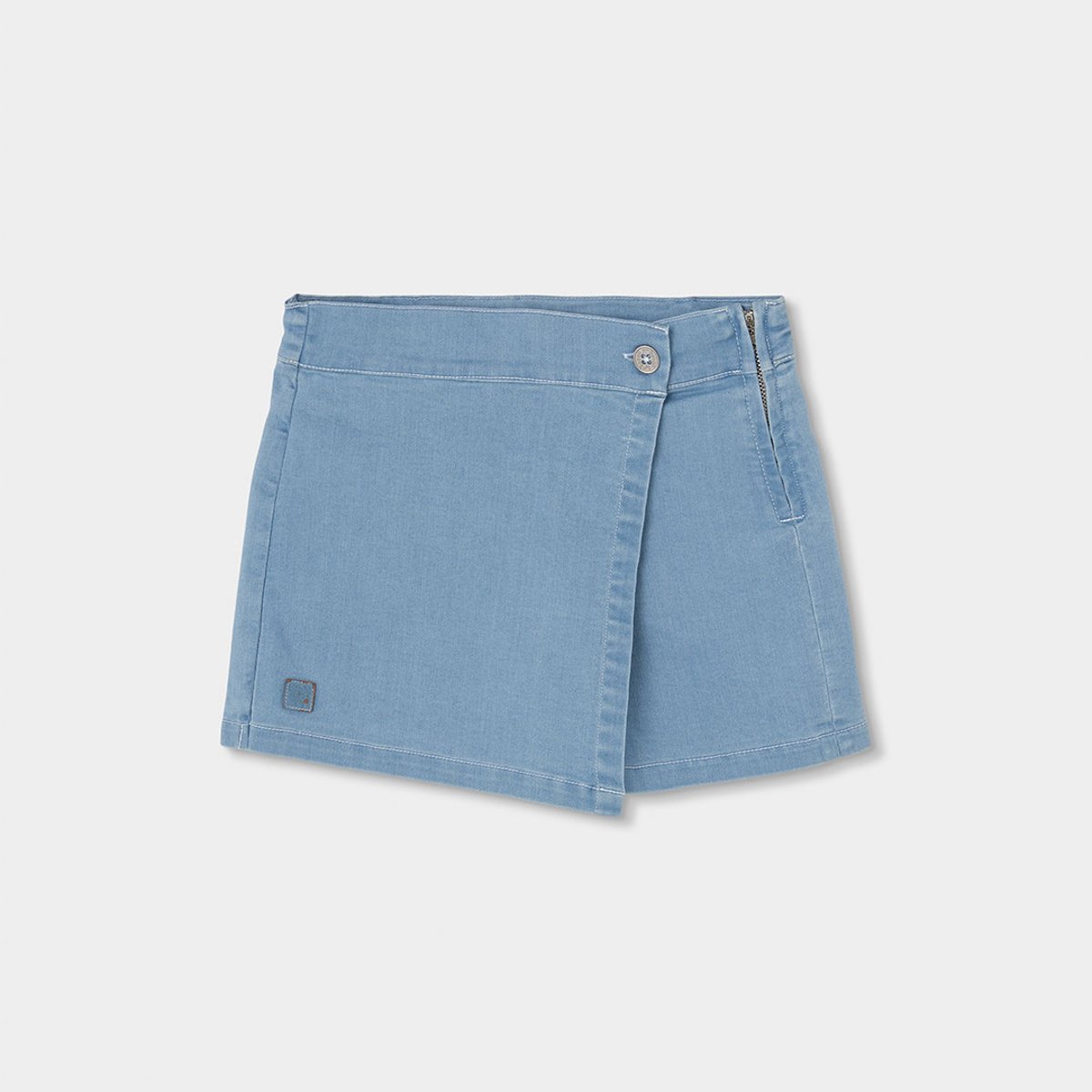 Short-jupe en denim bleu, BOBOLI
