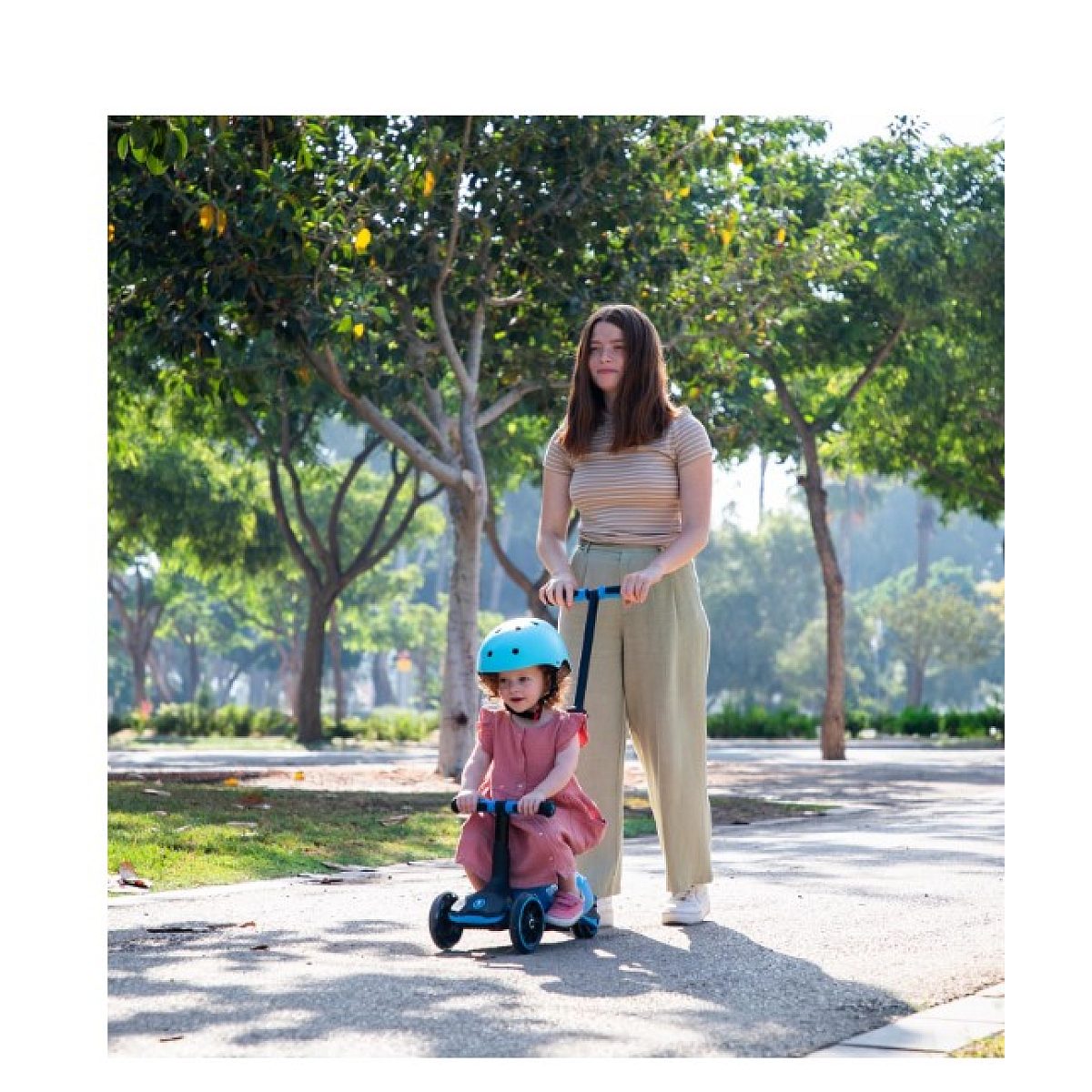 Trottinette-porteur Xtend Ride-On - Bleu couleur unique, SMARTRIKE