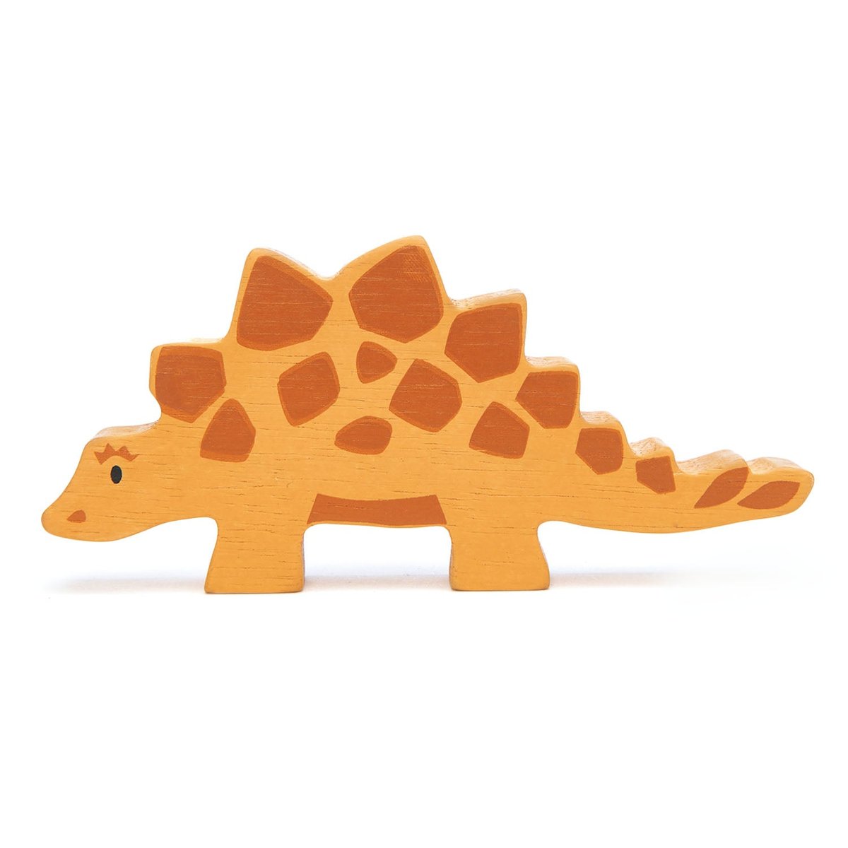 Figurine Stégosaure en bois orange, TENDER LEAF TOYS