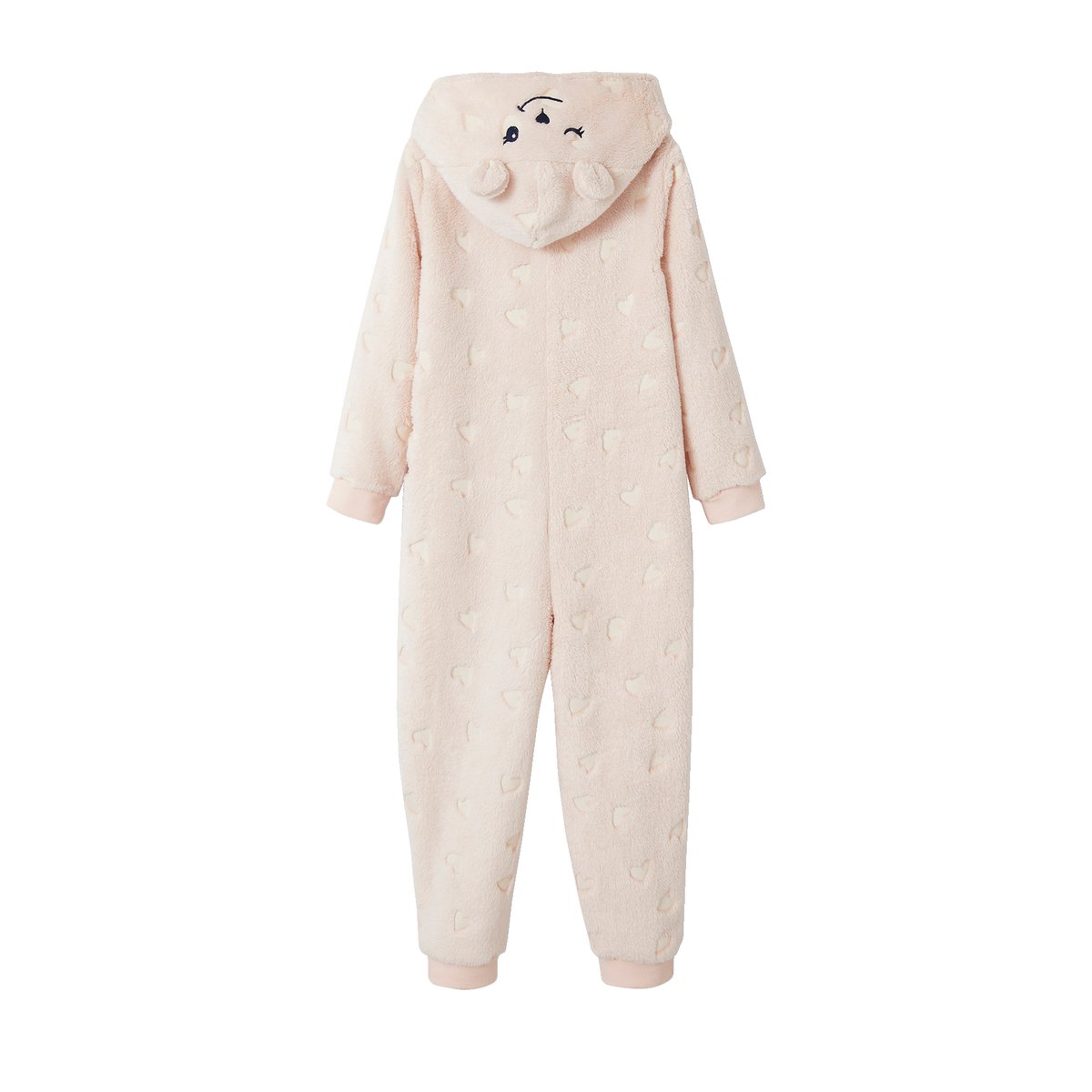 Combi-pyjama ourson phosphorescent rose, VERTBAUDET