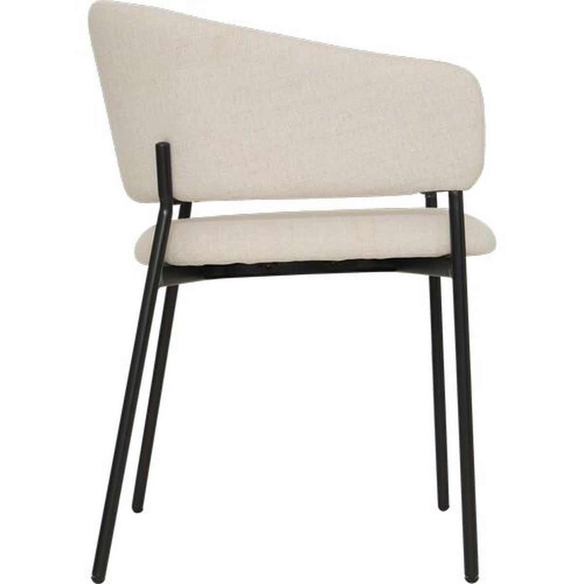 Lot de 2 fauteuils à diner en tissu SOLEA beige, TOILINUX