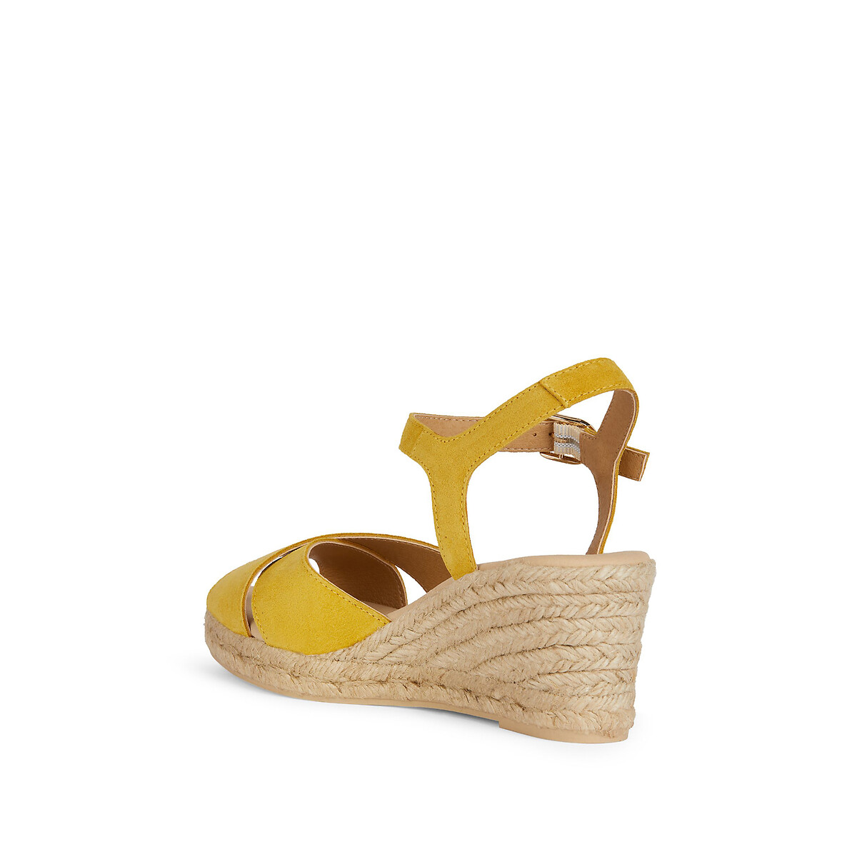 Espadrilles compensées Gelsa jaune, GEOX