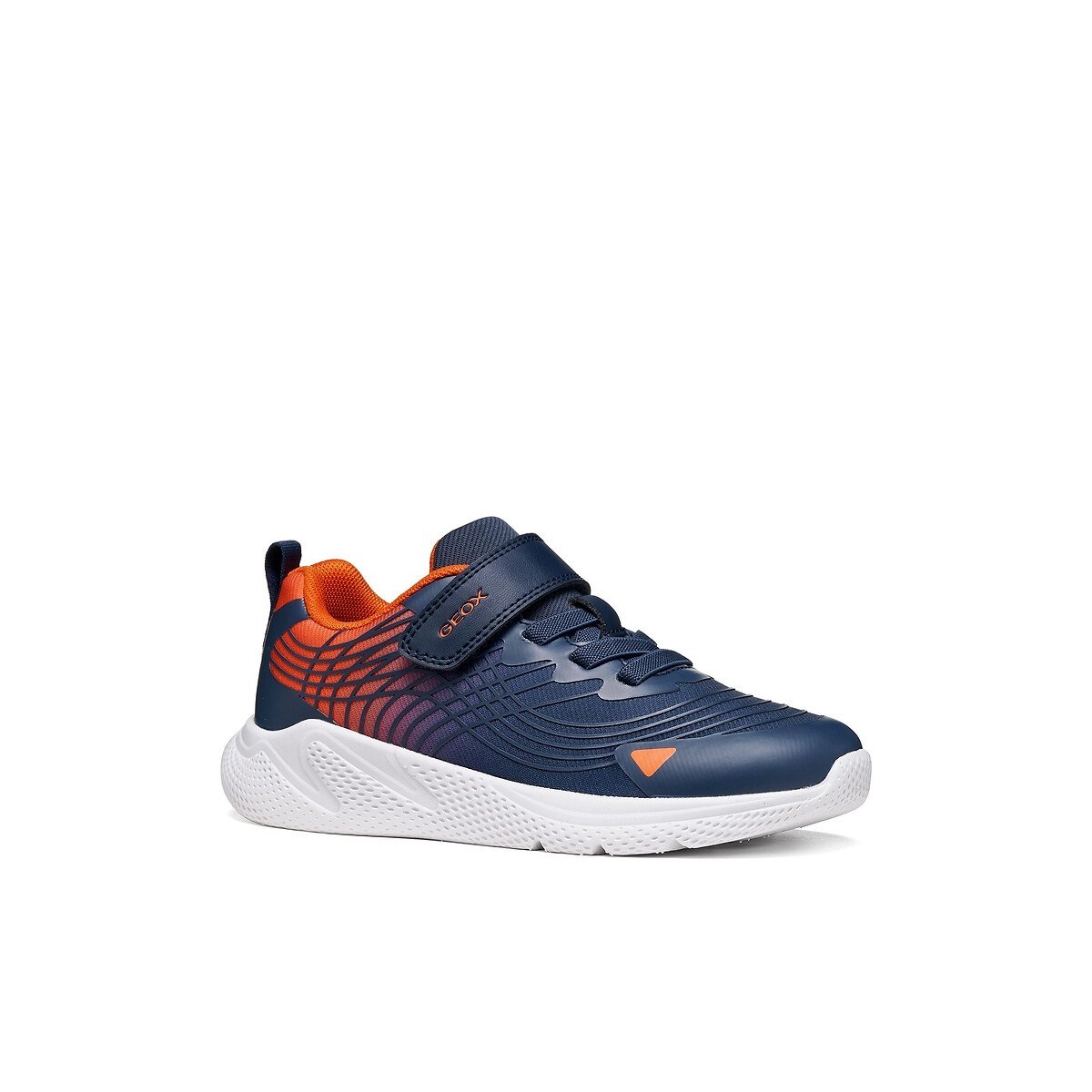 Kids Sprintye Breathable Trainers navy/orange, GEOX