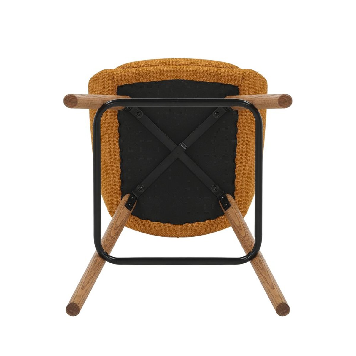 Chaise snack en tissu pied chêne ocre, ZAGO