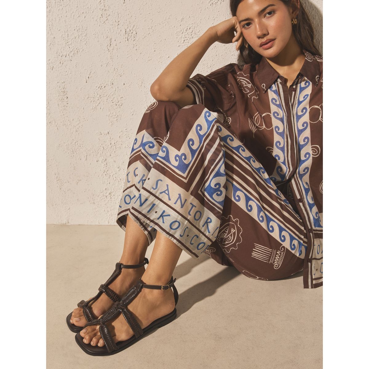 Sandales gladiateur tressées forever comfort® marron chocolat, NEXT