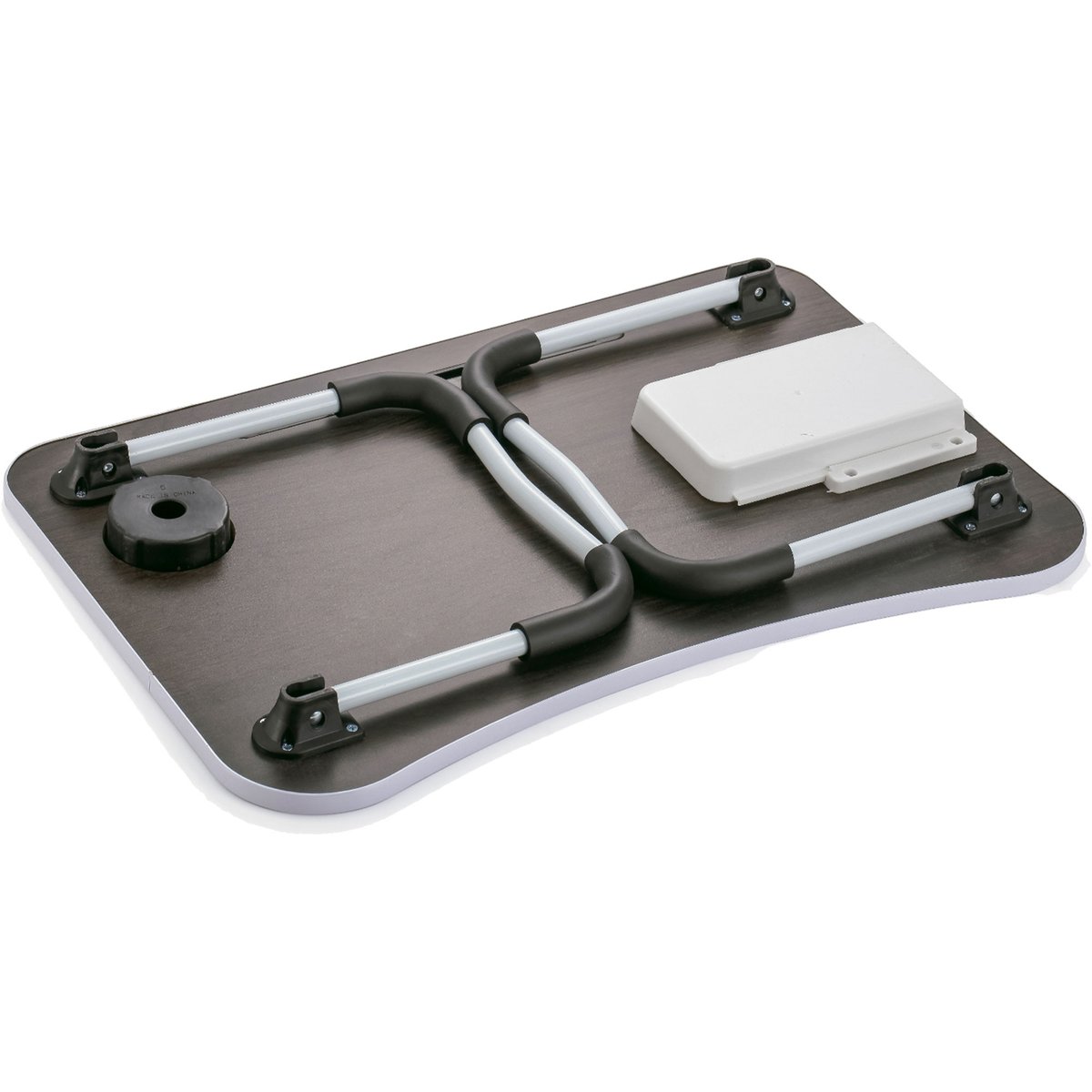Plateau de lit en bois et métal pour ordinateur avec tiroir 60x40x26cm bois, WADIGA