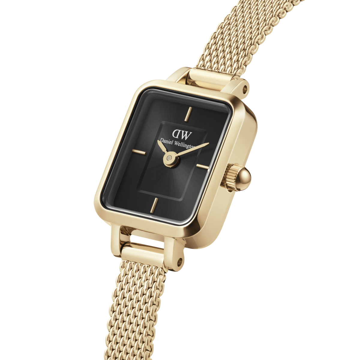 Montre Analogique  QUADRO MINI doré noir doré, DANIEL WELLINGTON