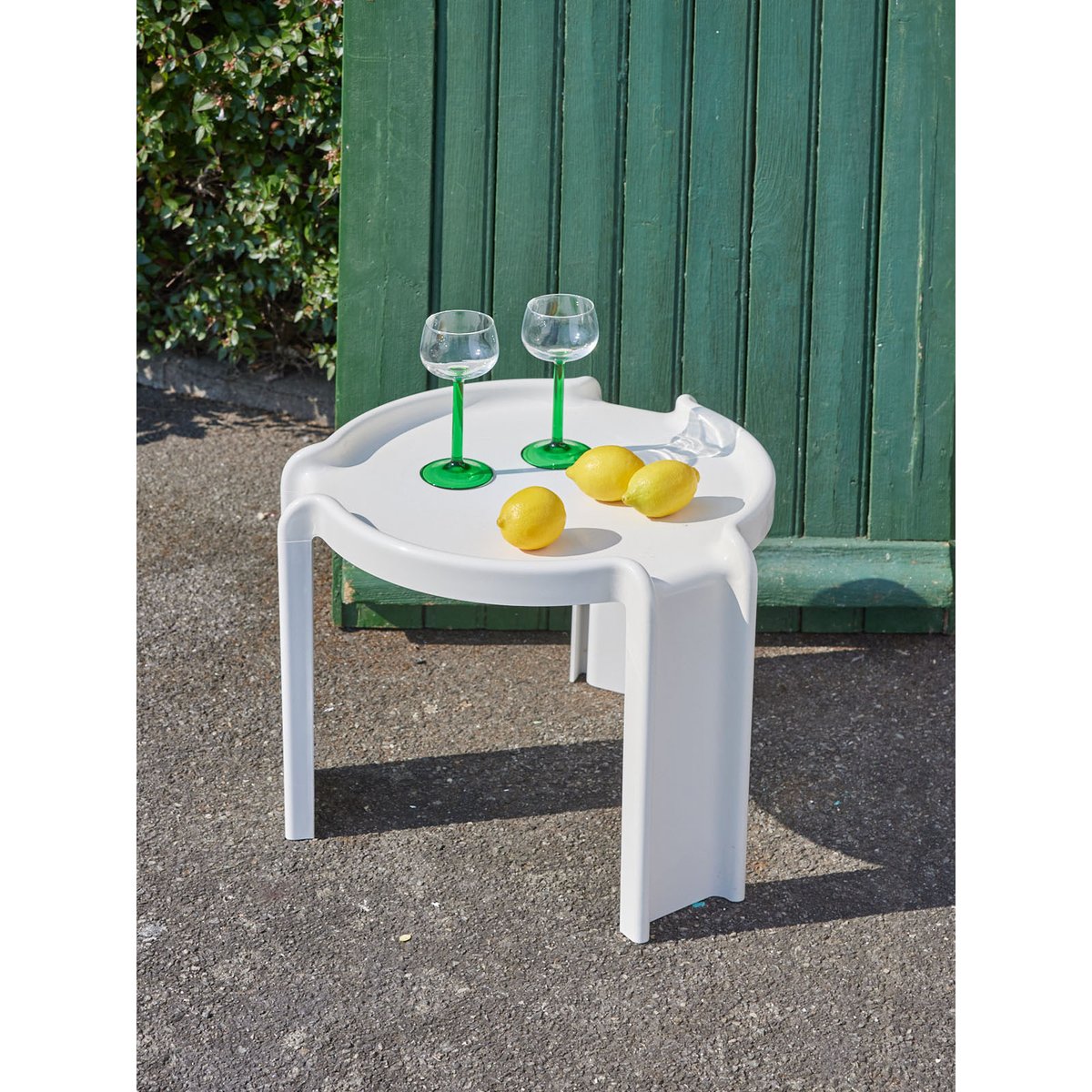 Table basse design blanche Donna N°1088 - Bon état blanc, DEBONGOUT