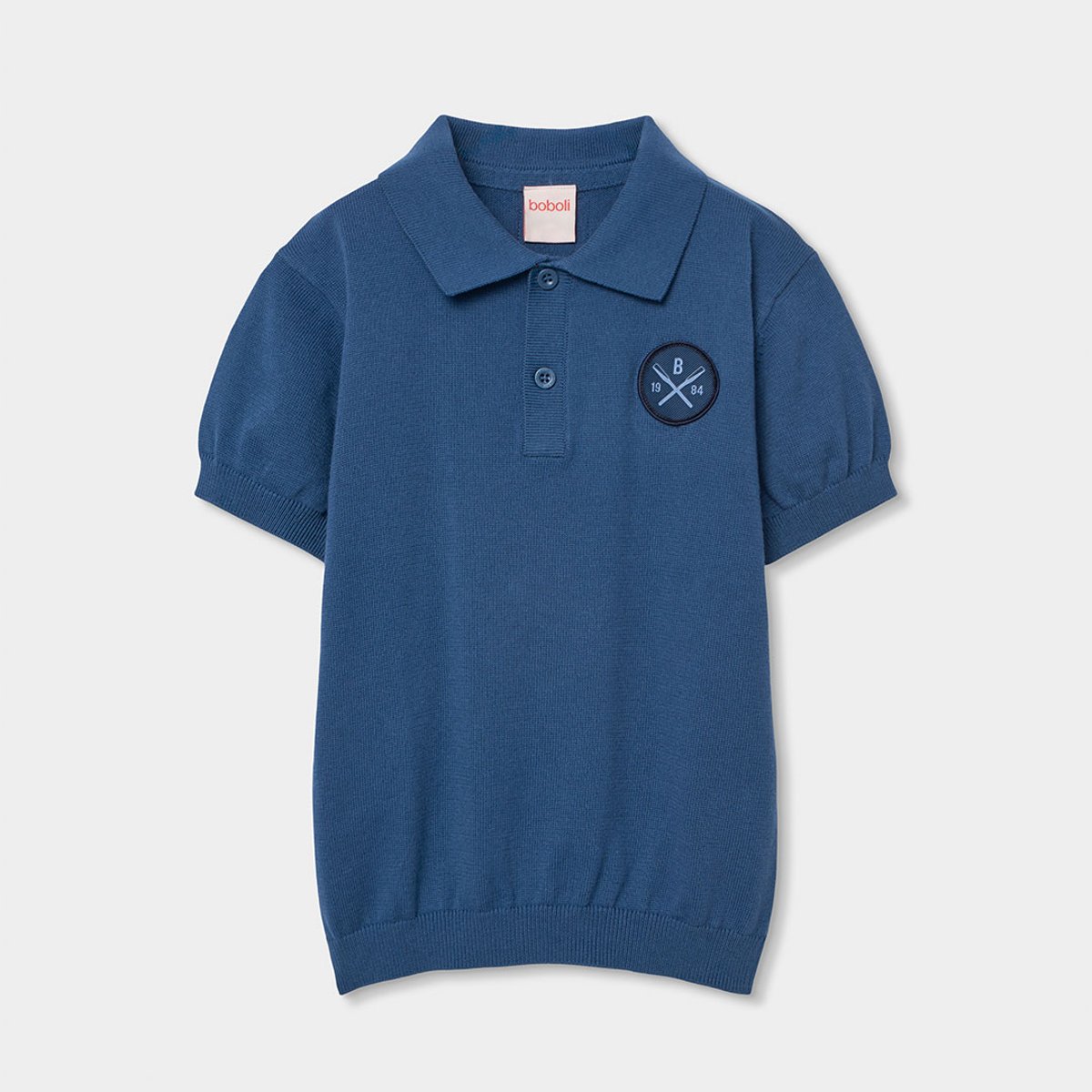 Polo enfant coton bleu, BOBOLI