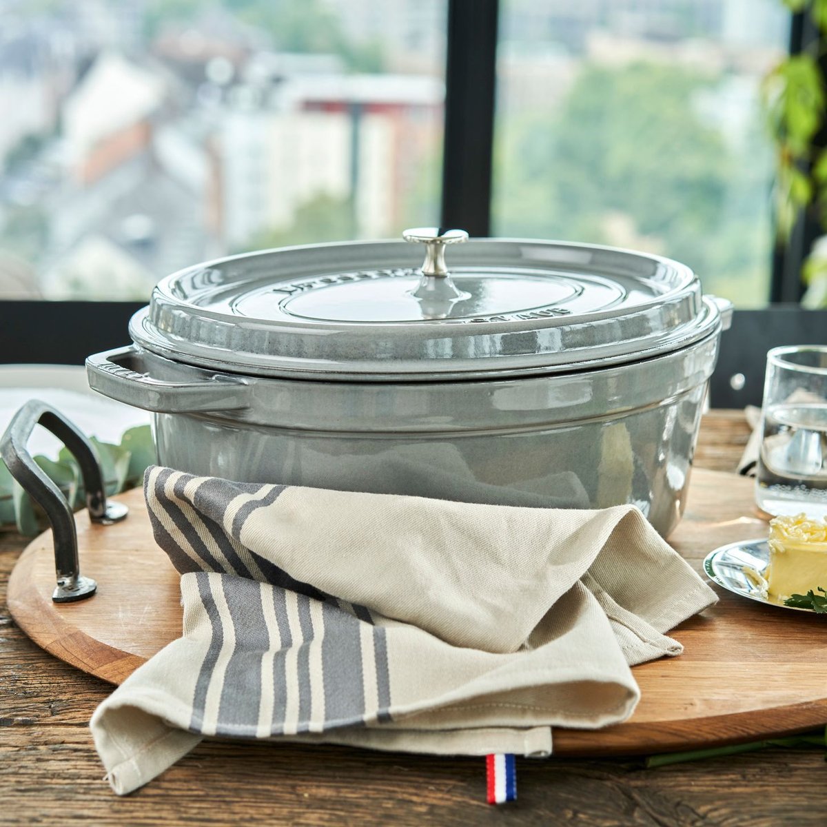 Cocotte ovale 31 cm Gris graphite gris graphite, STAUB