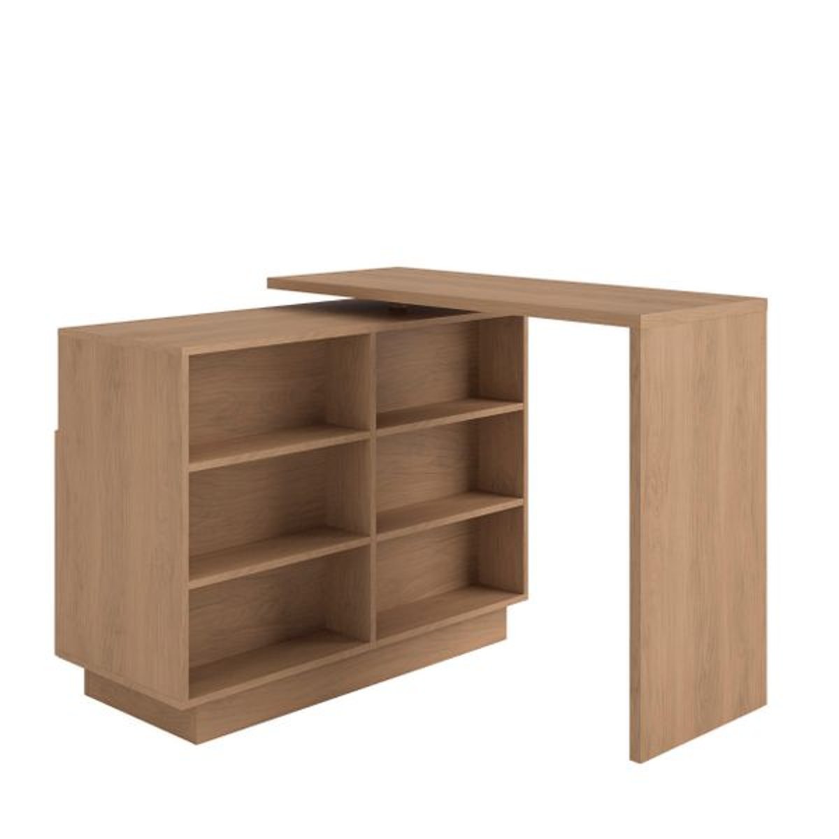 Îlot central cuisine 125cm plateau pivotant naturel, ZAGO