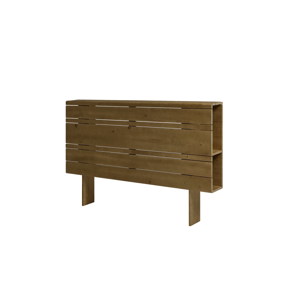 Tête de lit rangement sapin massif naturel 100 cm - CÉDRIC noyer, HANNUN