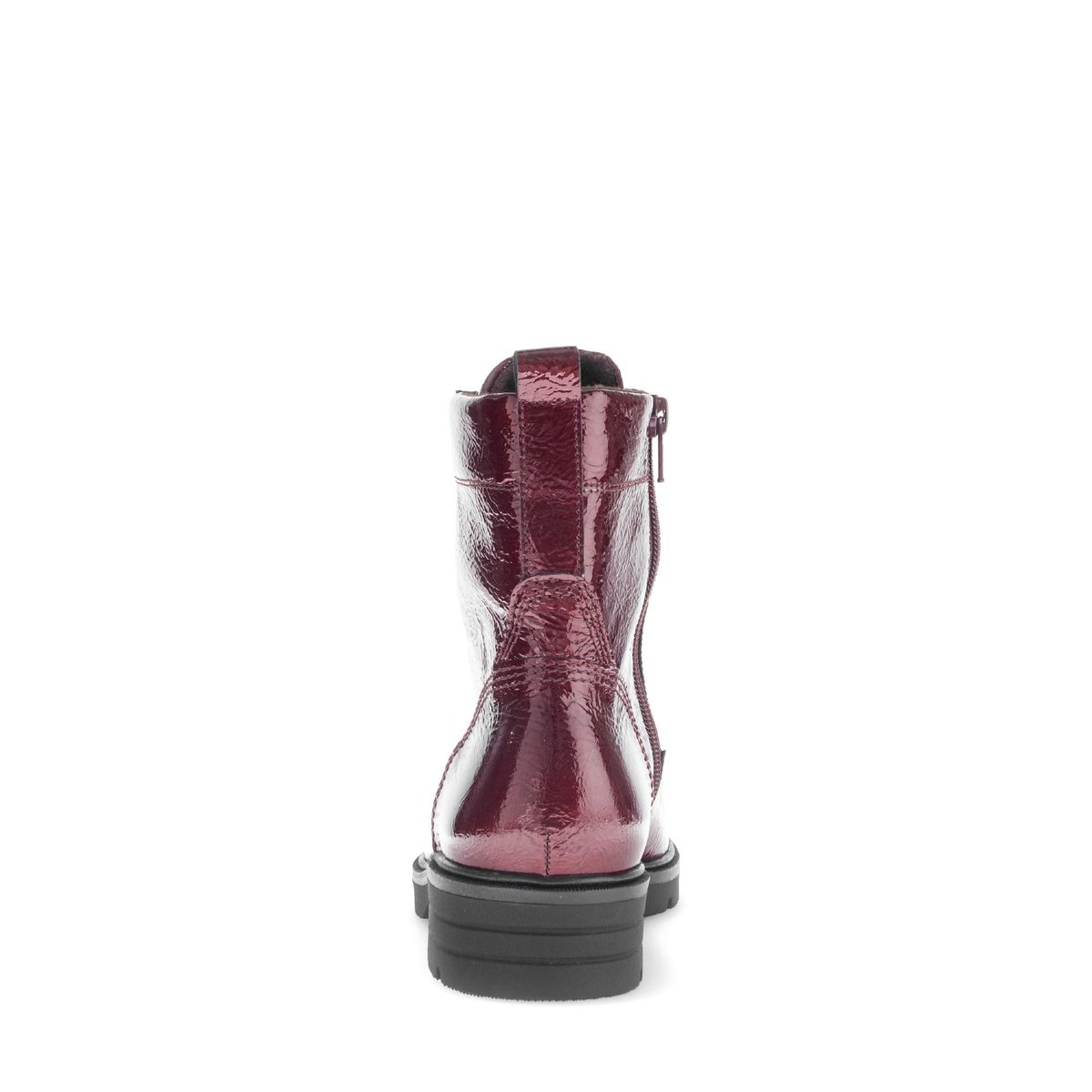 Bottines en cuir verni à talon décroché rouge, GABOR