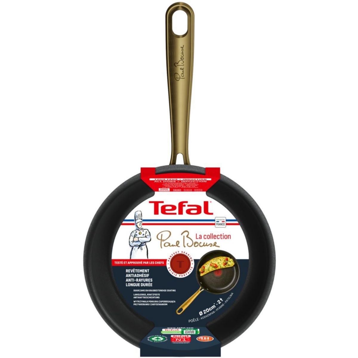 Poêle 20cm Bocuse Edition couleur unique, TEFAL